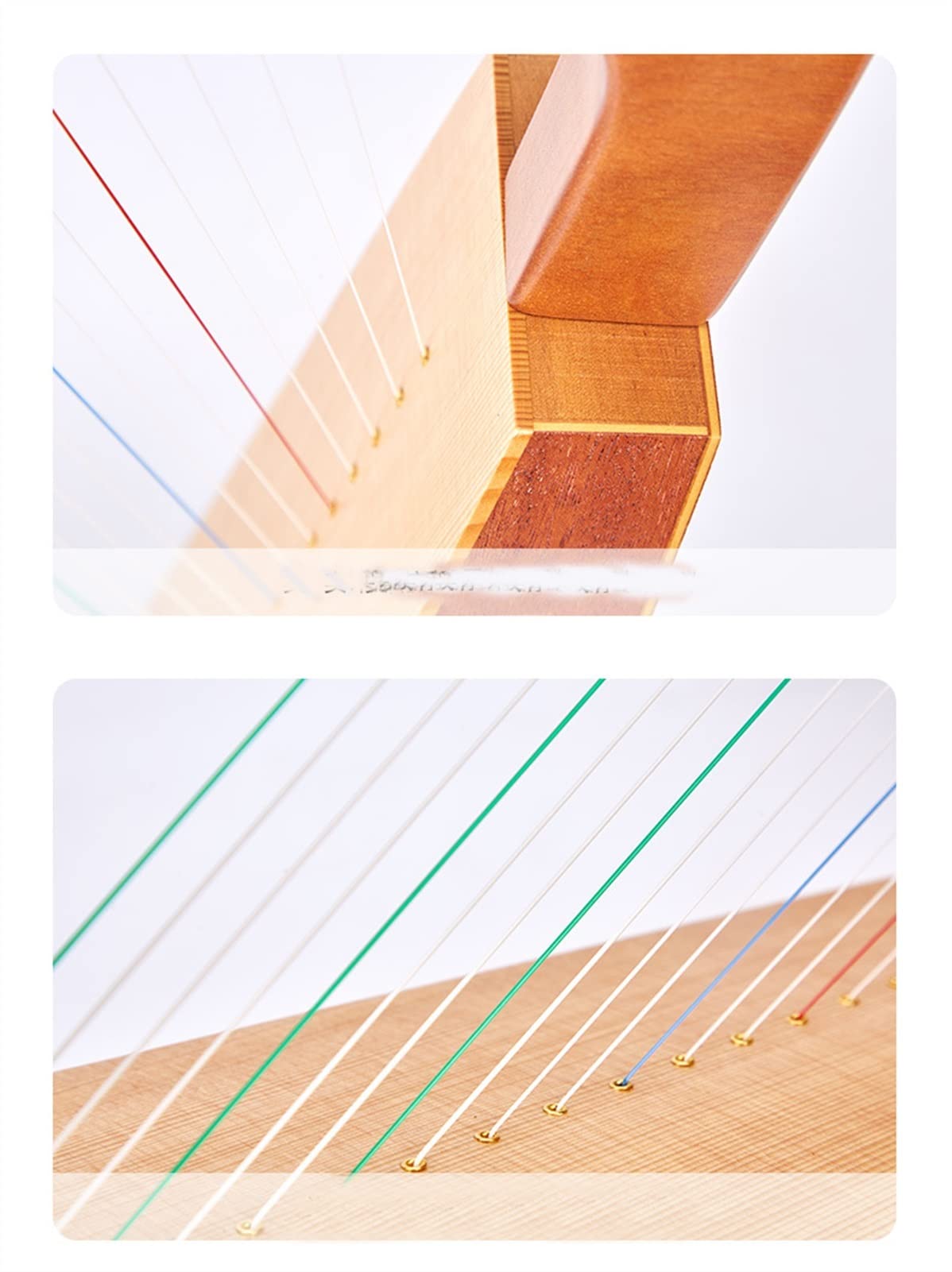 Amazon.co.jp: ハープ Lyre Harp 19弦木製楽器弦楽箱ポータブル